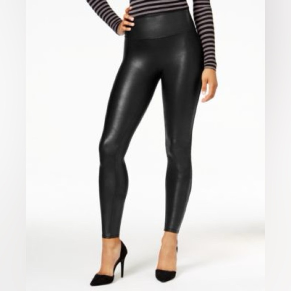 NWOT Faux Leather High-Rise Leggings, Black
